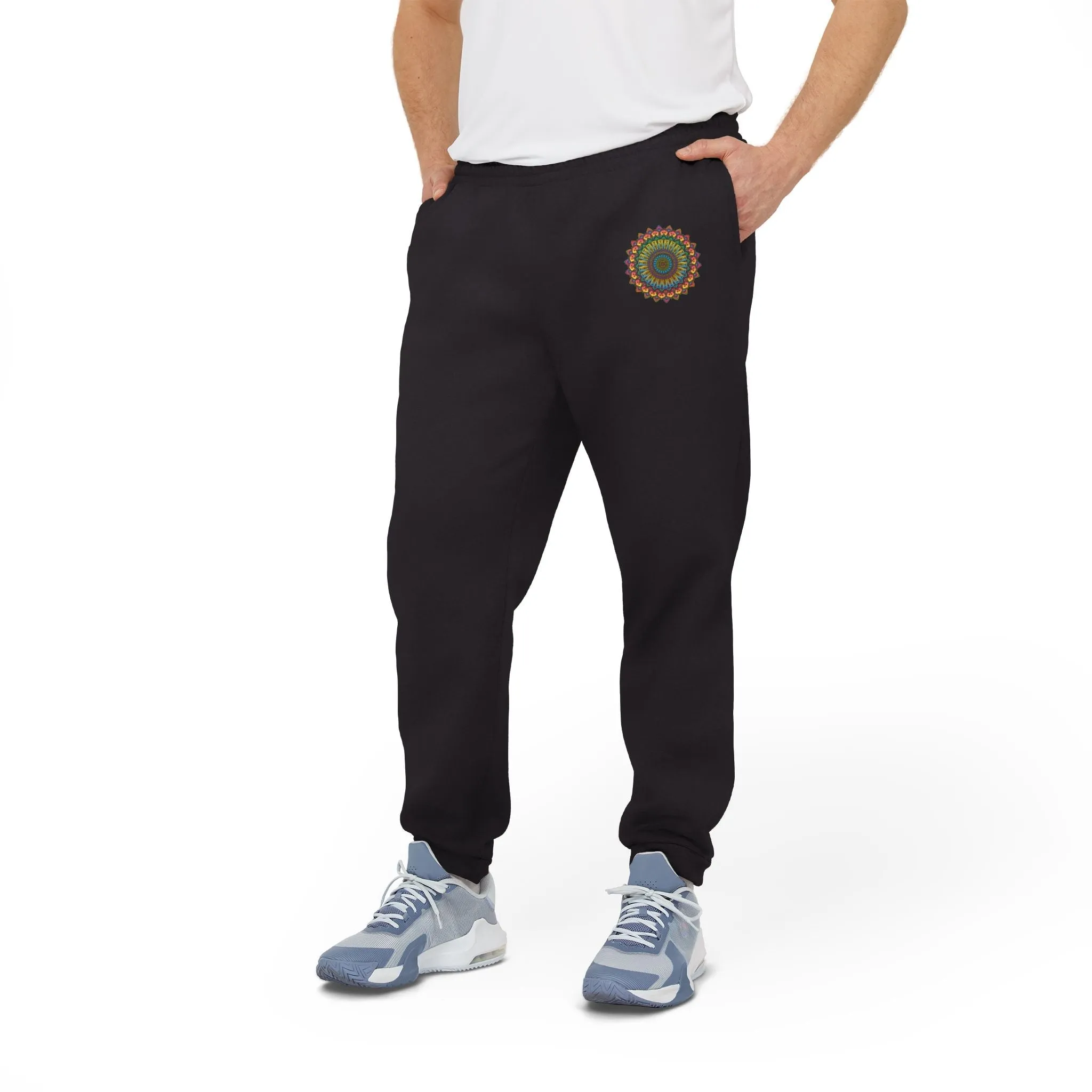 Rainbow Mandala Adidas Fleece Joggers