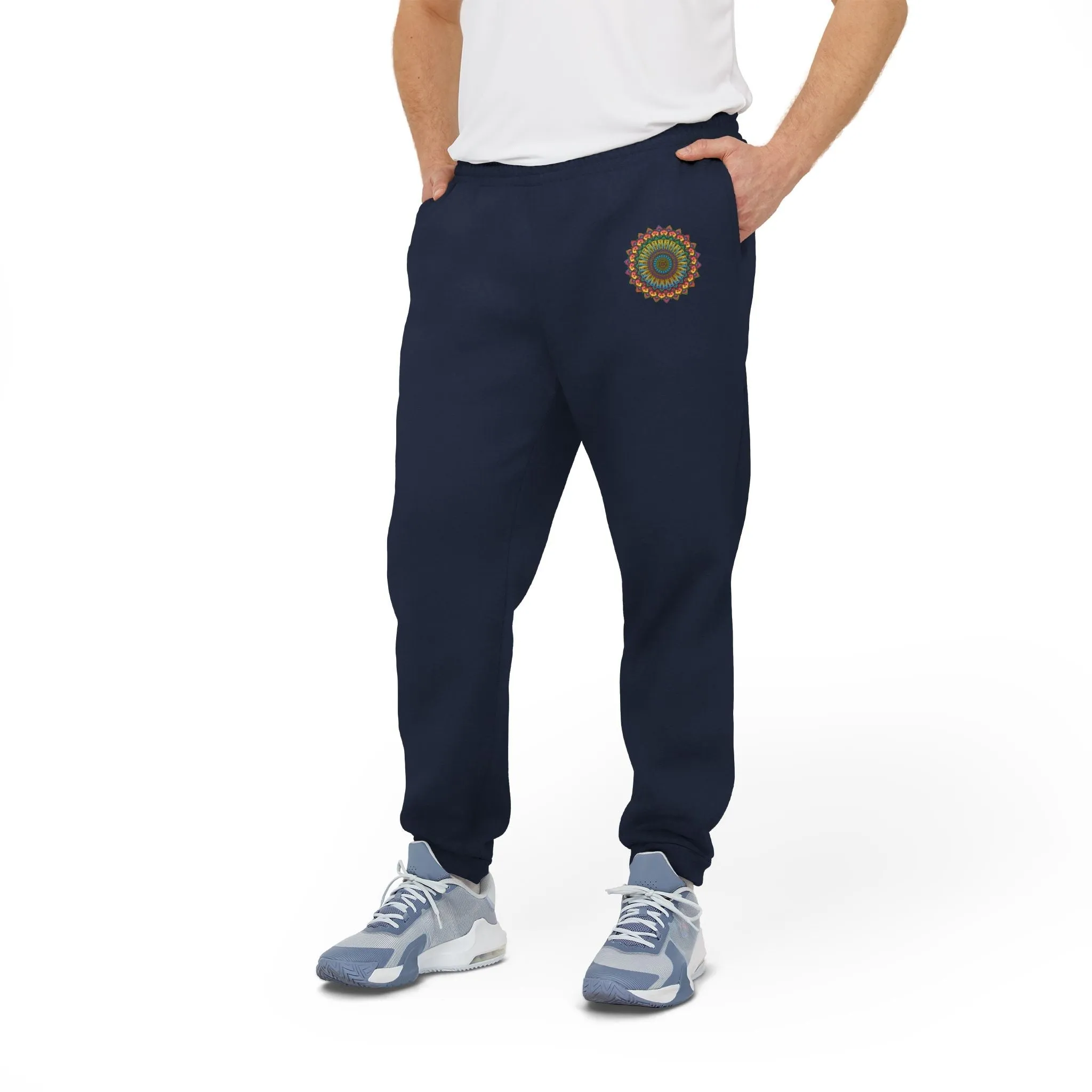 Rainbow Mandala Adidas Fleece Joggers