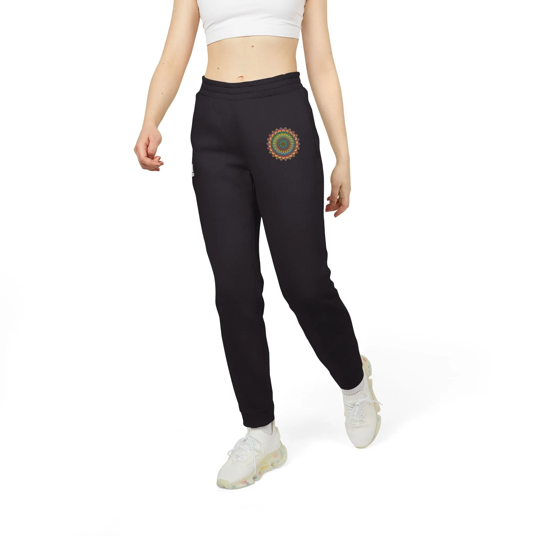 Rainbow Mandala Adidas Fleece Joggers