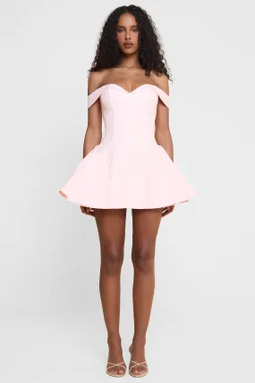 Raquel Babydoll Corset Mini Dress - Pink