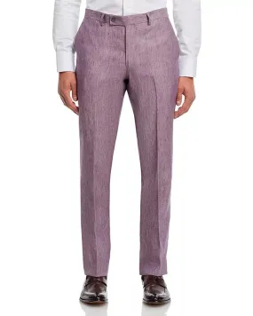 Robert Graham Mens Delave Slim Fit Linen Suit Dress Pants Size 33 Purple
