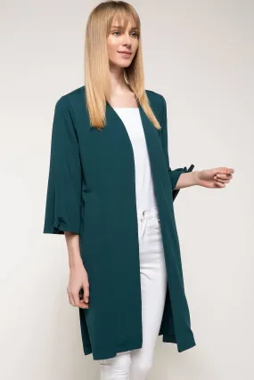 Sidiou Group Women Lace-up Detailed Sleeves Long Jacket