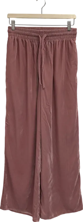 Topshop Pink Velvet Tie Waist Joggers UK 10