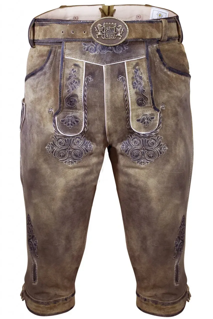 Traditional Knee Waist Lederhosen Men Valentin
