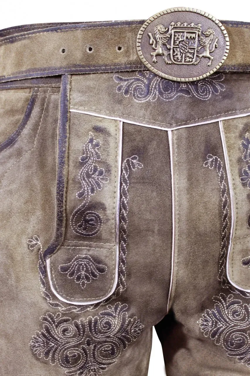 Traditional Knee Waist Lederhosen Men Valentin