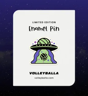 UFO Alien Galaxy Volleyball Enamel Pin