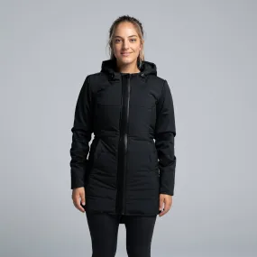 Valour Active Women's Summit Long Puffer Jacket - Black