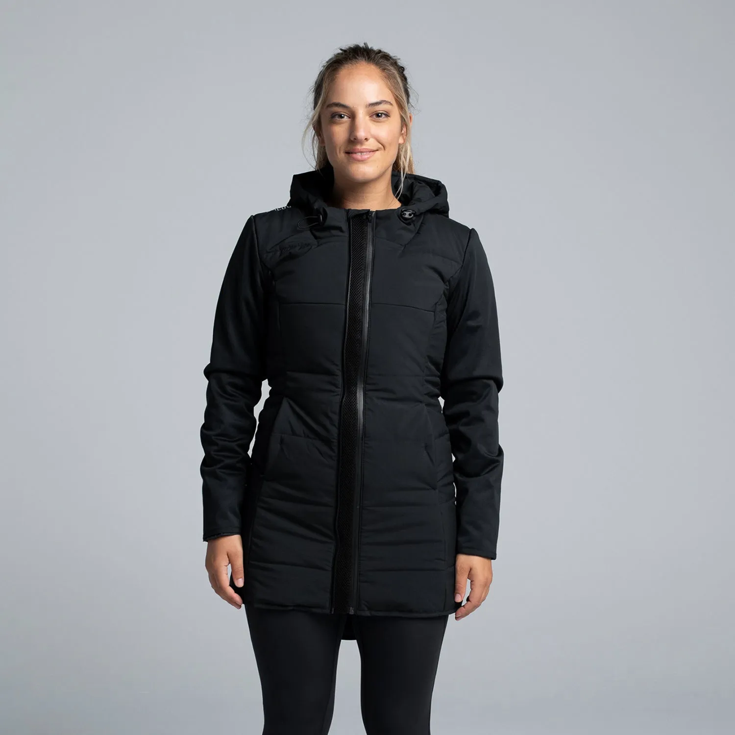 Valour Active Women's Summit Long Puffer Jacket - Black