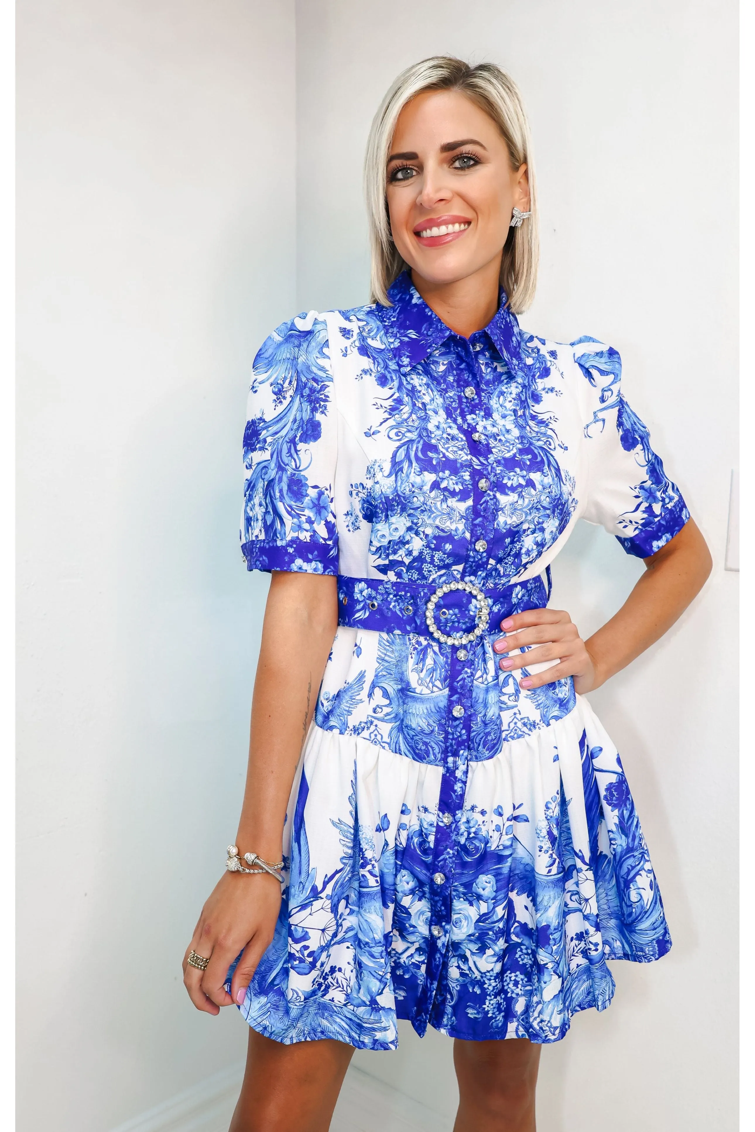 Vintage Chic Floral Babydoll Dress