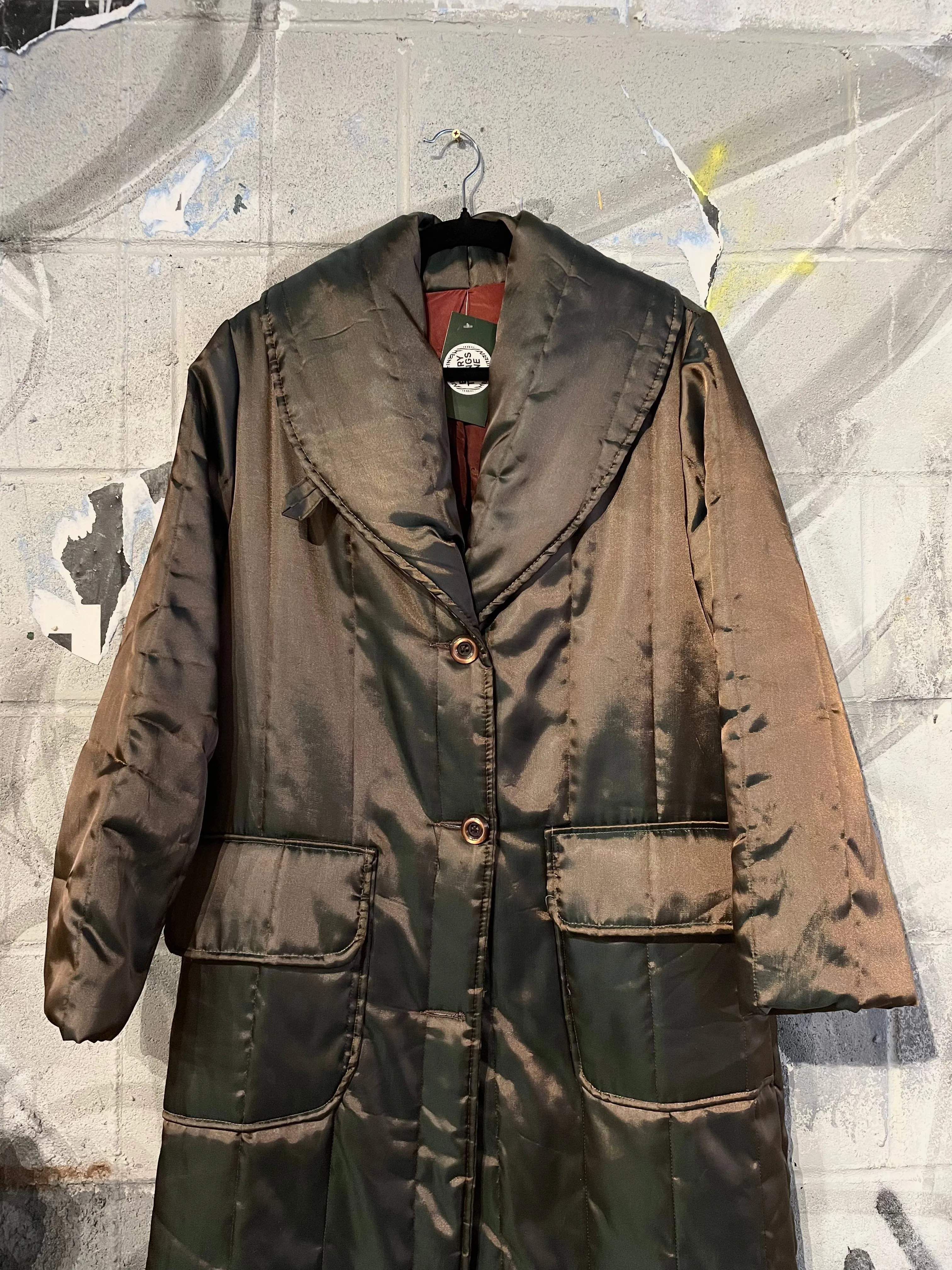 Vintage Iridescent Brown Puffer Jacket