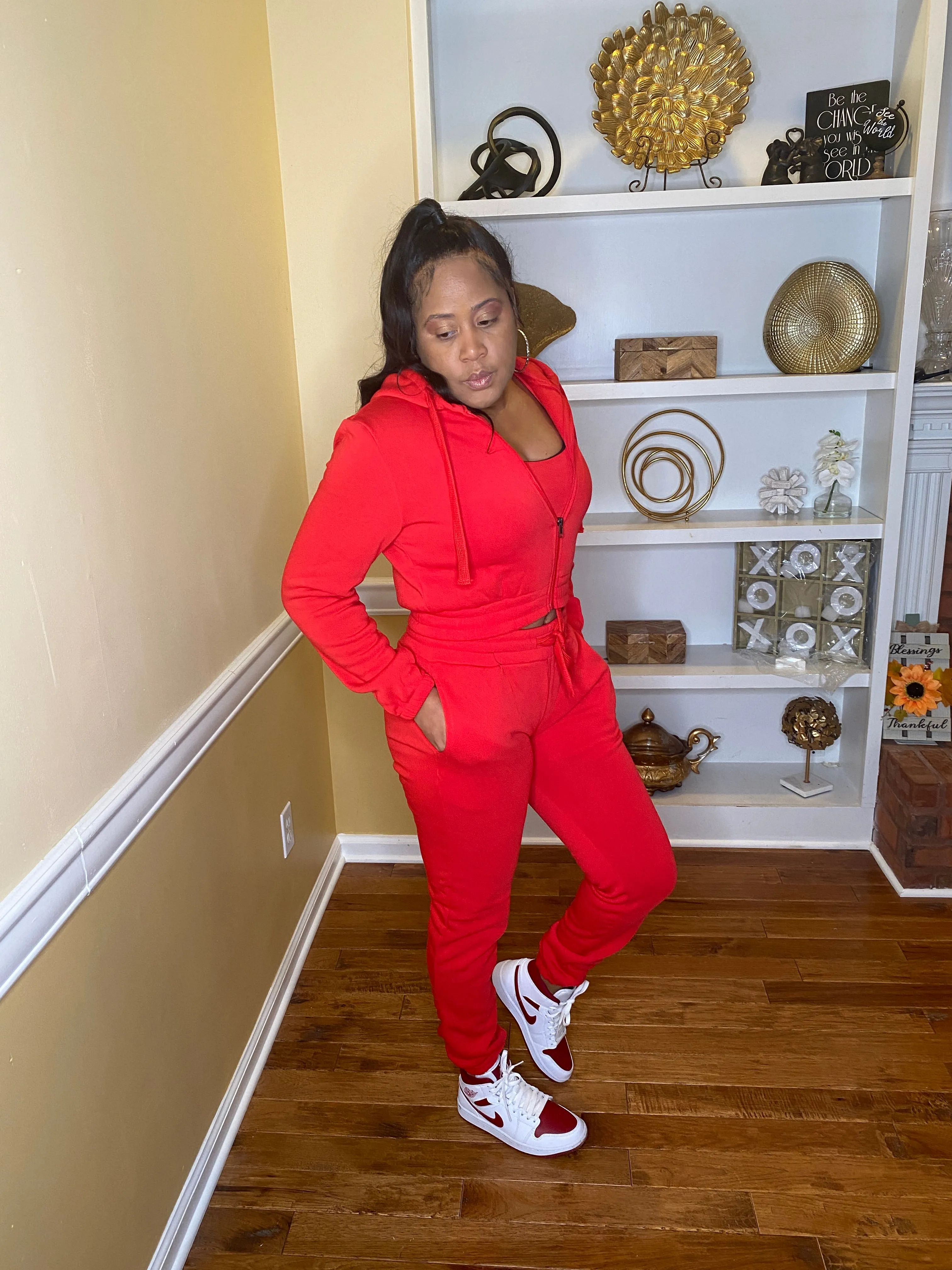 Weekend trip jogger set (red)