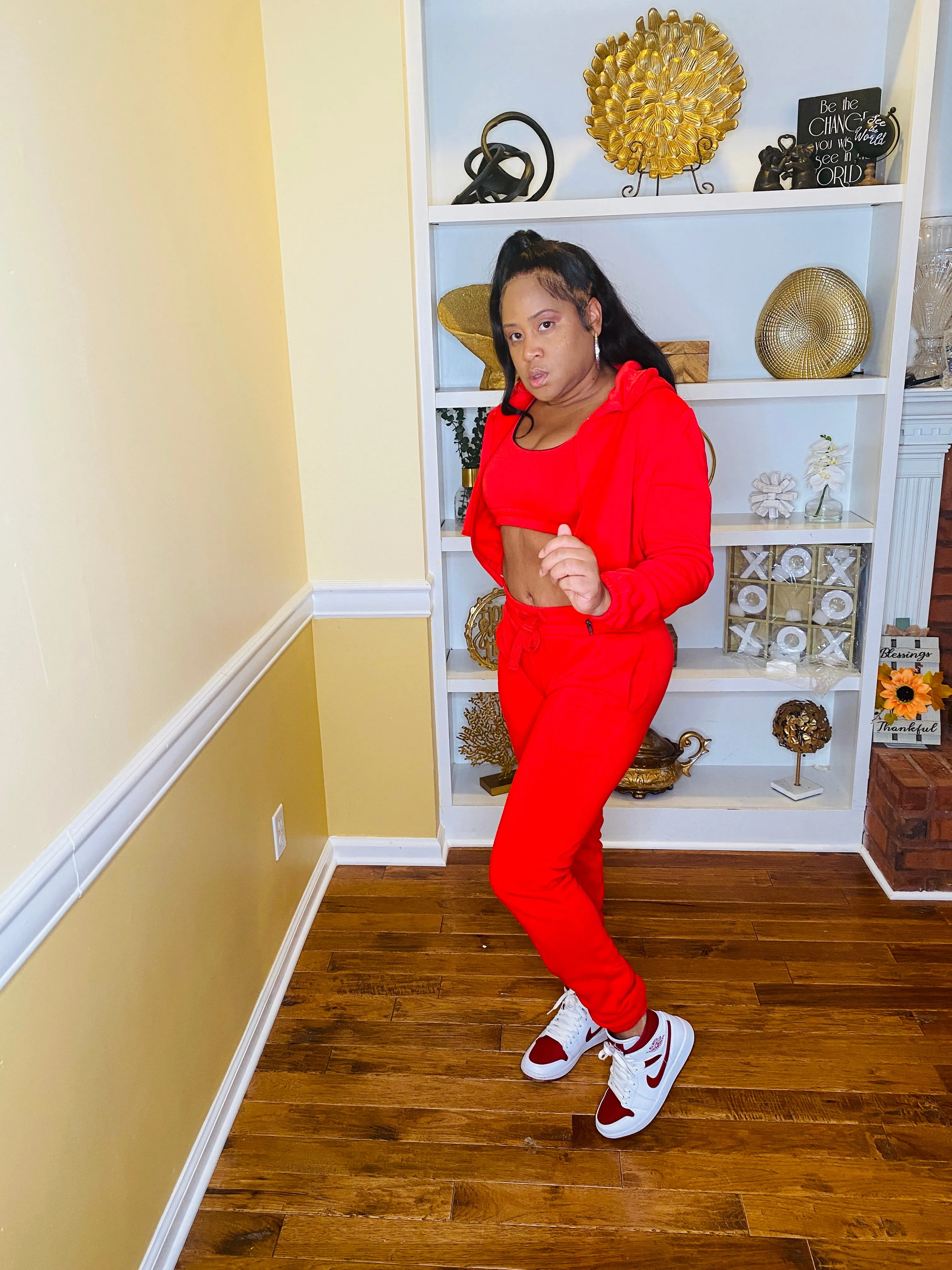 Weekend trip jogger set (red)
