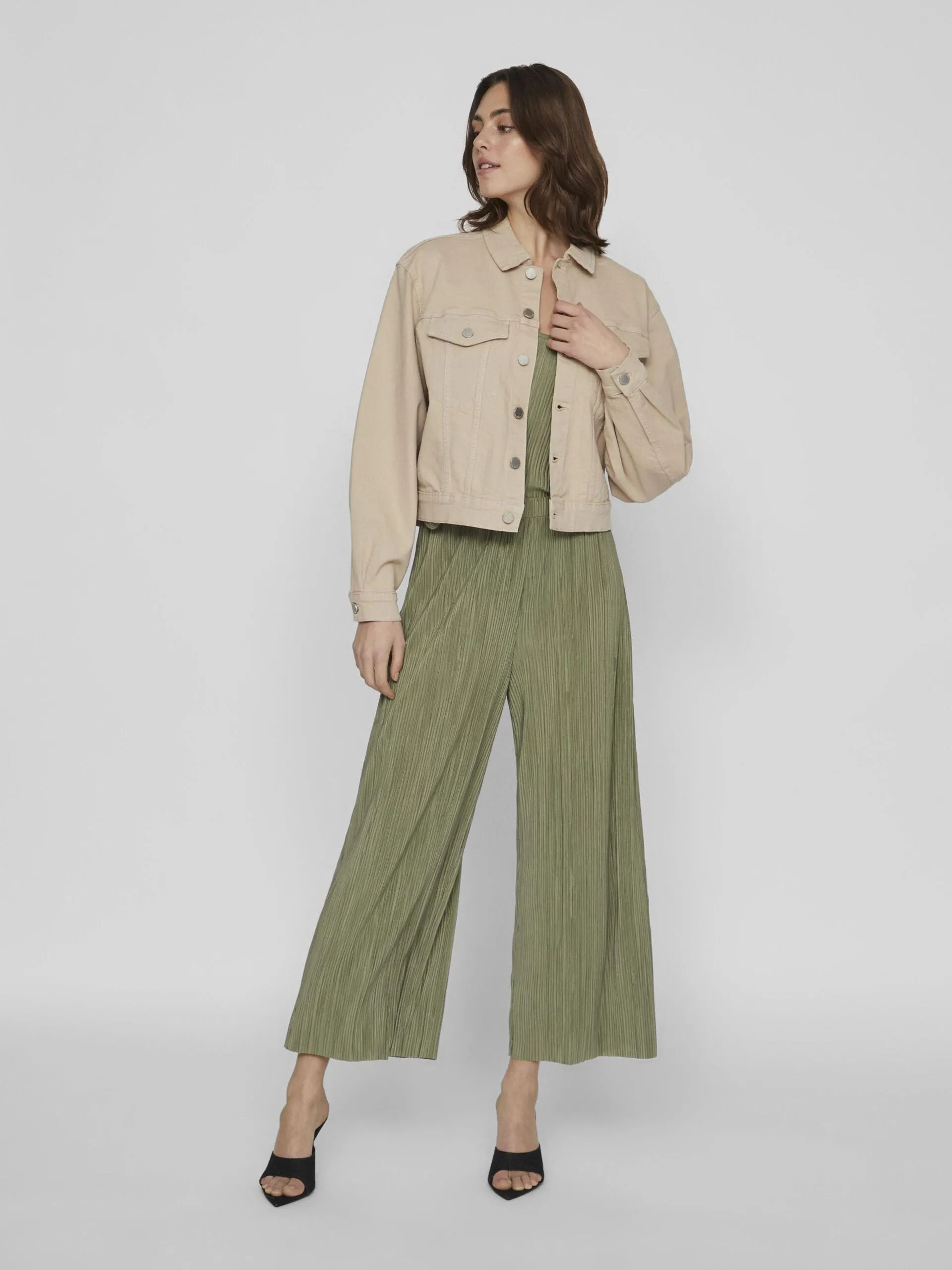 WEYLIE DENIM JACKET (FEATHER GREY/BEIGE)