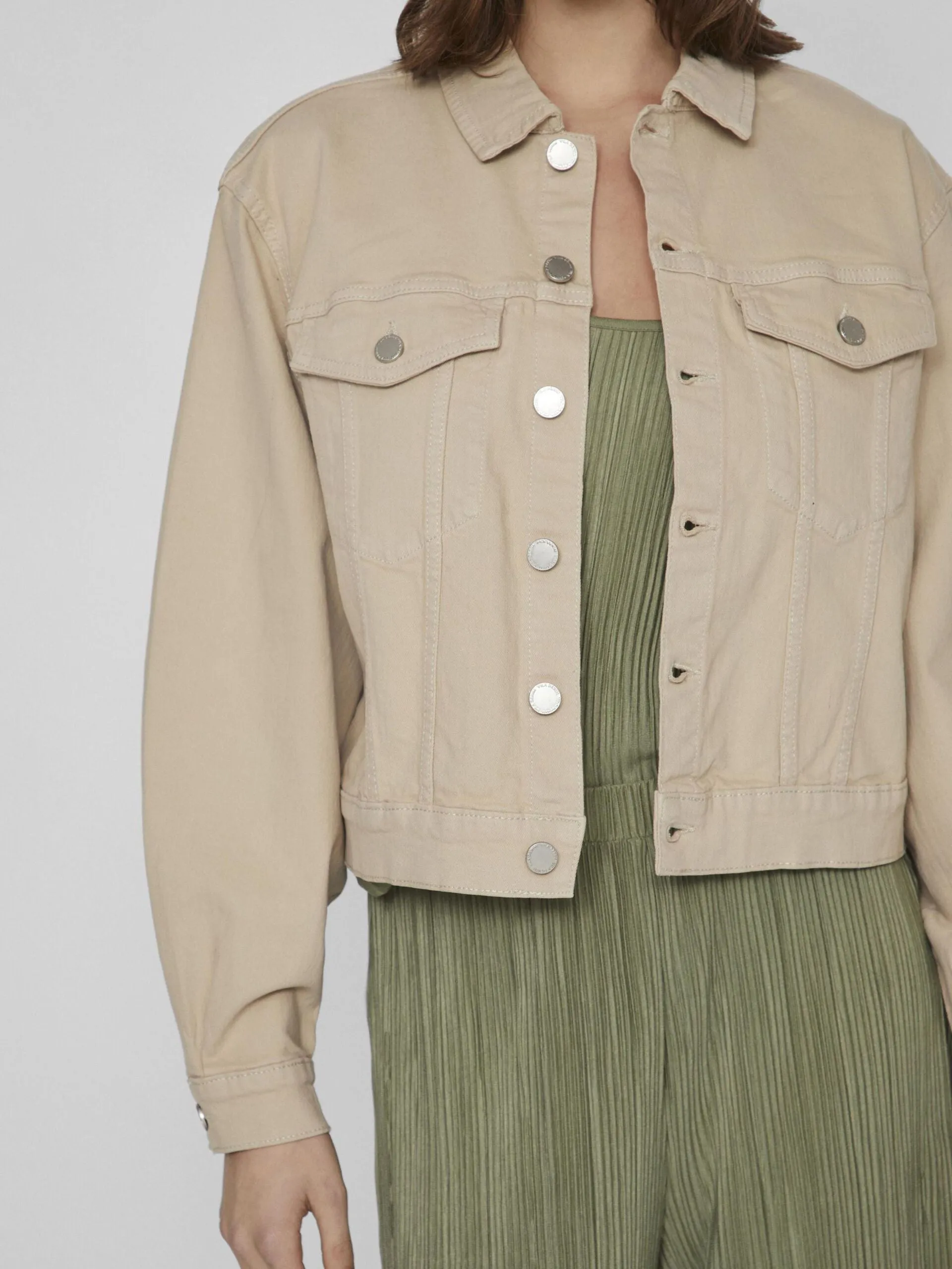 WEYLIE DENIM JACKET (FEATHER GREY/BEIGE)
