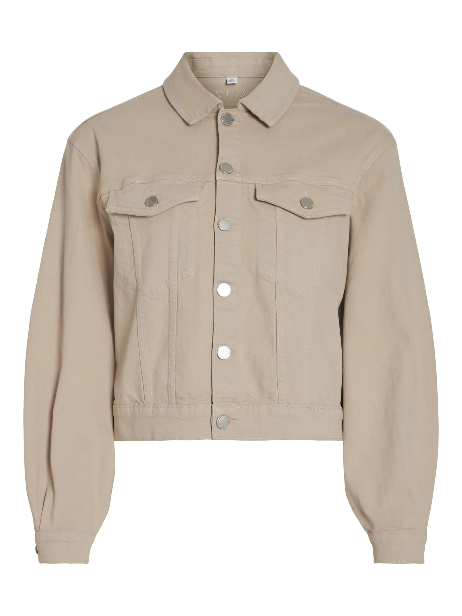 WEYLIE DENIM JACKET (FEATHER GREY/BEIGE)