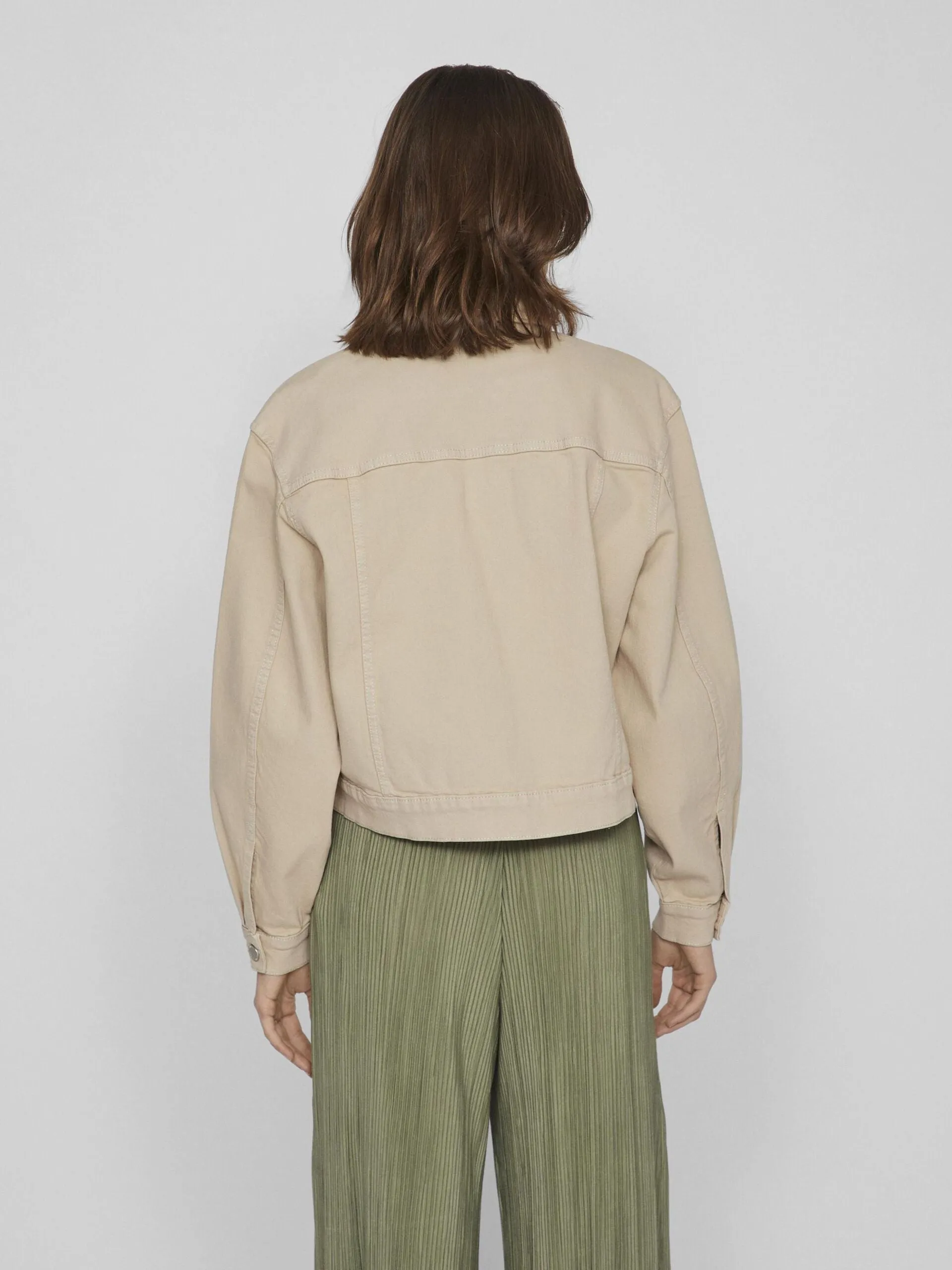 WEYLIE DENIM JACKET (FEATHER GREY/BEIGE)