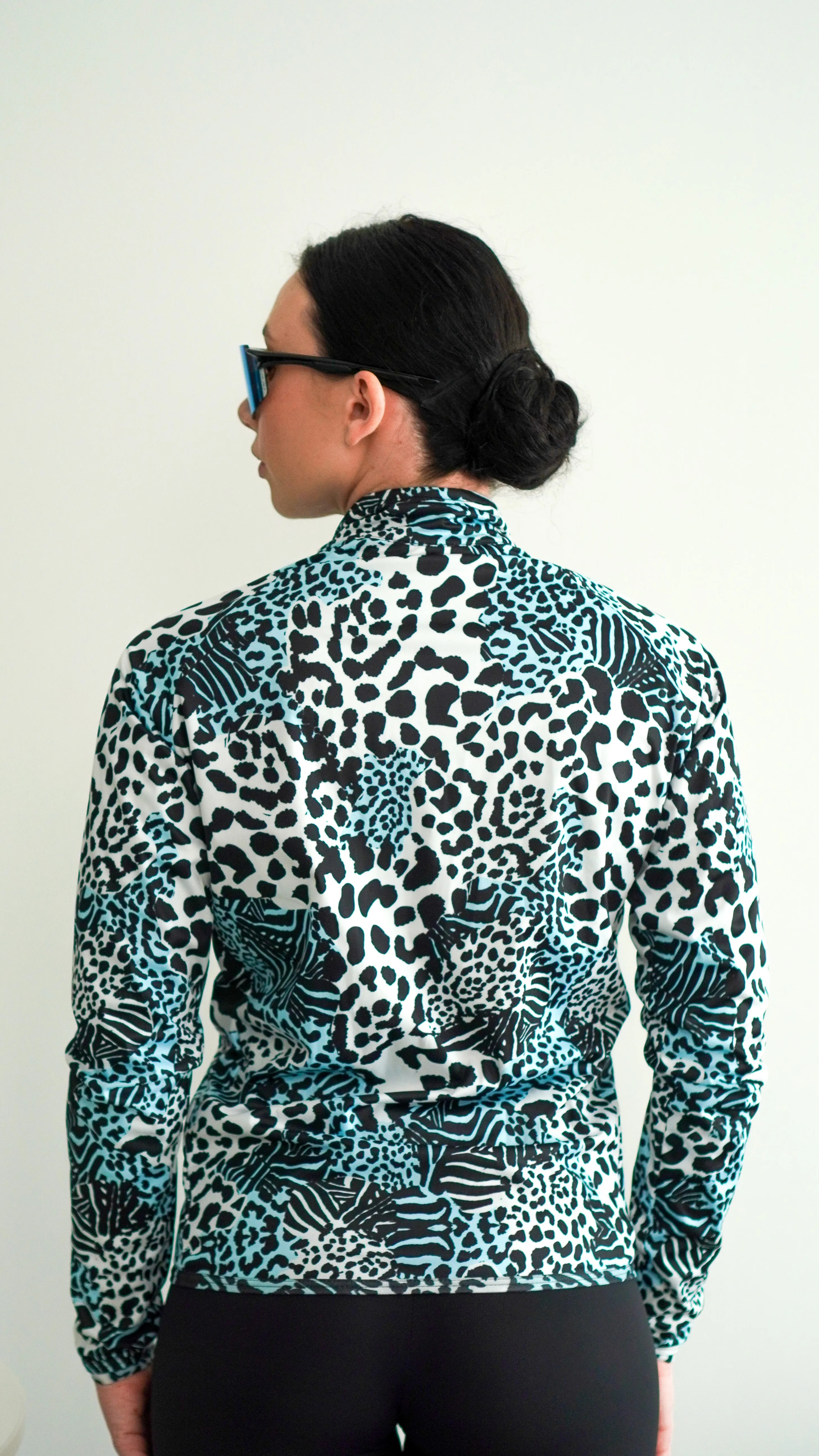 Women's Windbreaker Jacket- Snow Leopard