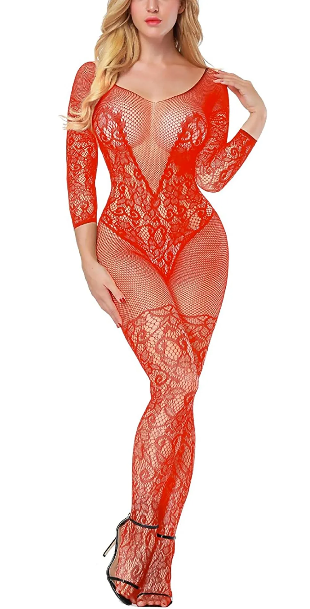 Xs and Os Women's Fishnet Bodystocking Tights Nightwear Lingerie
